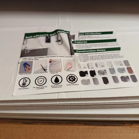 BOX OF APPROXIMATELY 20 SELF-ADHESIVE WALL STICKERS