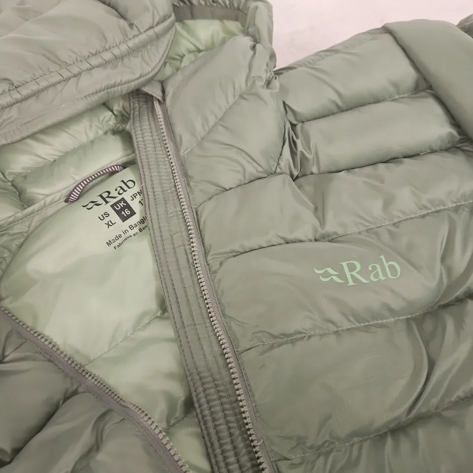 RAB CIRRUS ALPINE JACKET WOMEN’S UK 16 DARK FIG GREEN
