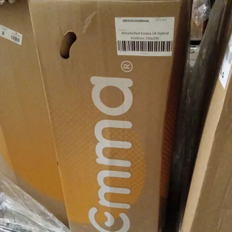 BOXED AND ROLLED MANUFACTURER REFURBISHED EMMA UK HYBRID MATTRESS 150 X 200CM (KING SIZE)