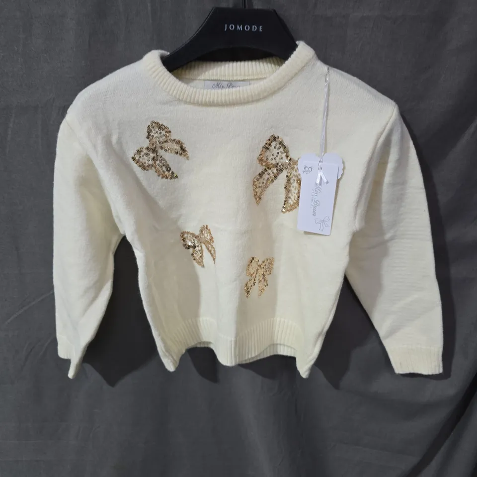 BOX OF APPROXIMATELY 25 KIDS CLOTHING ITEMS INCLUDING:APOLINA DRESS, GEORGIA JUMPER AND CREAM JUMPER