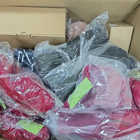 APPROXIMATELY 20 ASSORTED CLOTHING ITEMS IN VARIOUS SIZES, STYLES & COLOURS TO INCLUDE BRANDS SUCH AS REGATTA, SUGAR CRISP, SPOT ON SHOES, ETC - COLLECTION ONLY