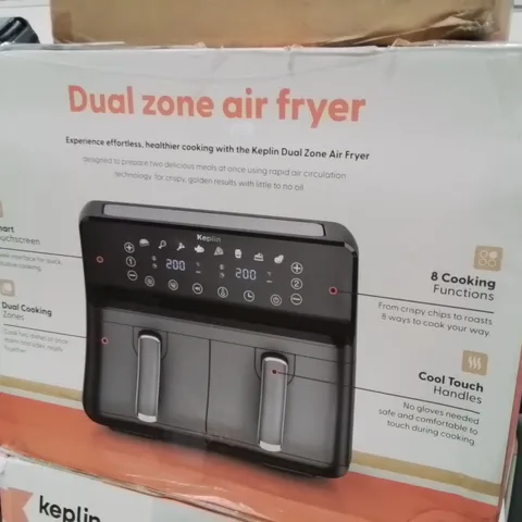 BOXED KEPLIN 9 LITRE DUAL DRAWER AIRFRYER