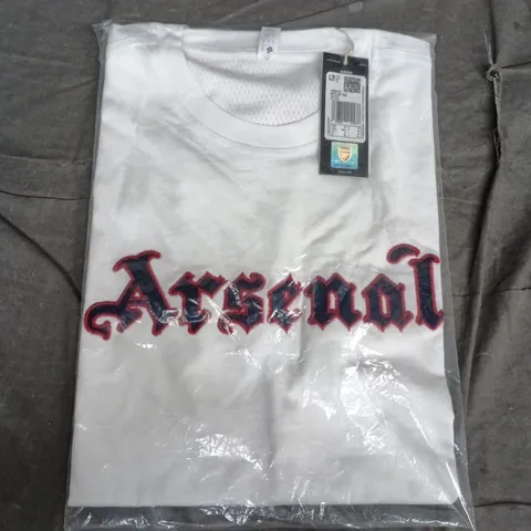 BAGGED ADIDAS ARSENAL FC US T-SHIRT – WHITE, UK SIZE M