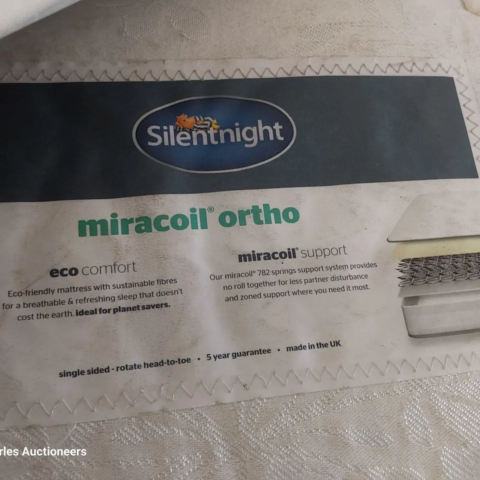 TWO UNBAGGED SILENTNIGHT 5' KINGSIZE MATTRESSES MIRACOIL ORTHO & 1000 POCKET
