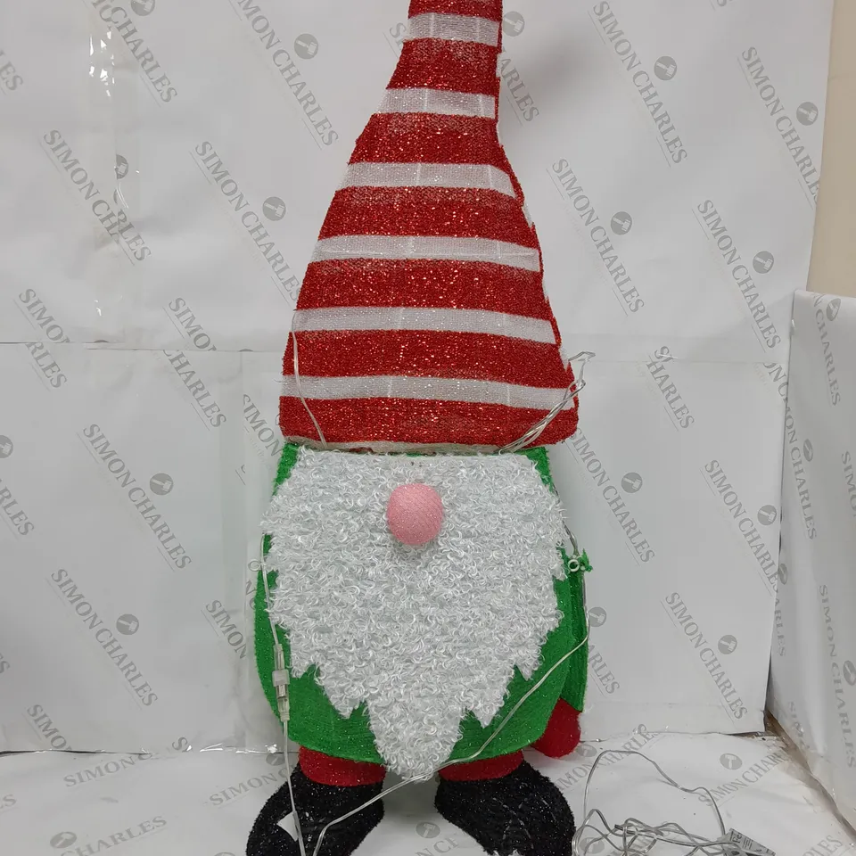 FESTIVE INDOOR/OUTDOOR LARGE PRE-LIT GNOME
