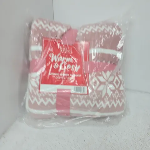 CELEBRIGHT WARM & COSY NORDIC SHERPA BLANKET 130X180CM