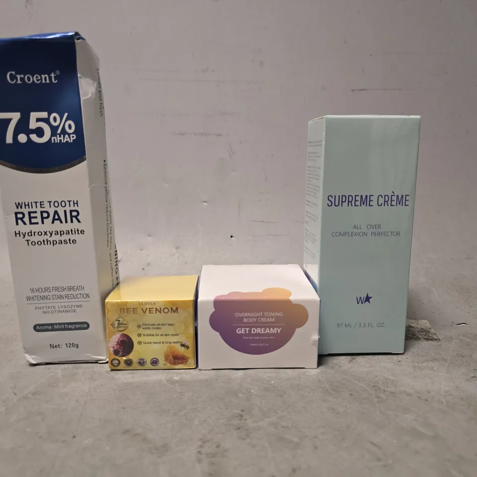 APPROXIMATELY 15 ASSORTED HEALTH & BEAUTY ITEMS TO INCLUDE - SUPREME CREME , GET DREAMY , BEE VENOM ETC