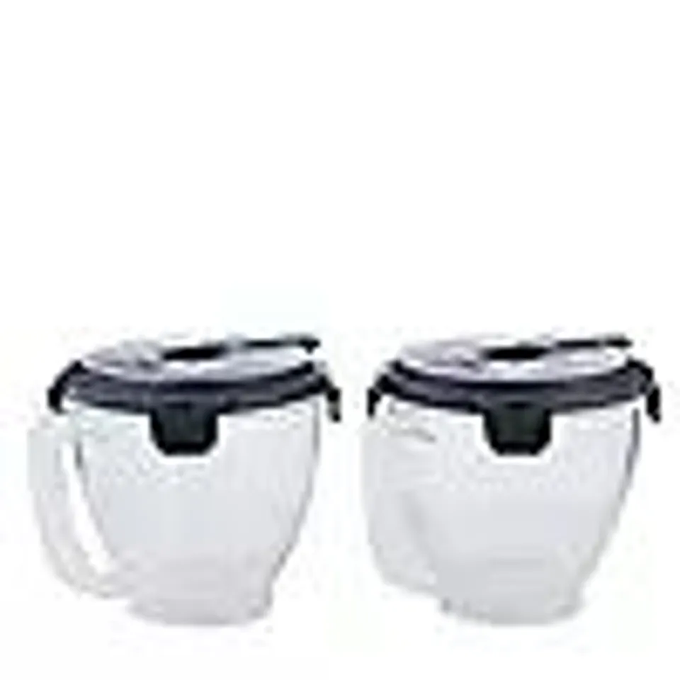 LOCK & LOCK SET OF 2 MEASURING JUGS WITH LOCKING LIDS PURPLE