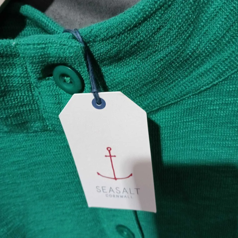 SEASALT CORNWALL WOMEN’S GREEN ORGANIC COTTON TOP UK 12