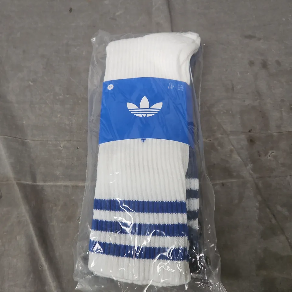 ADIDAS CREW SOCKS - X3 - SIZE L