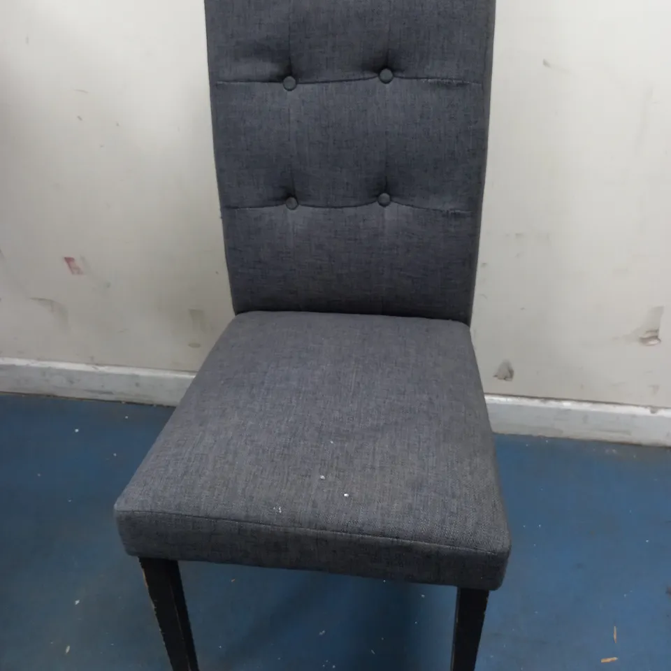 GREY FABRIC DINING CHAIR / COLLECTION ONLY