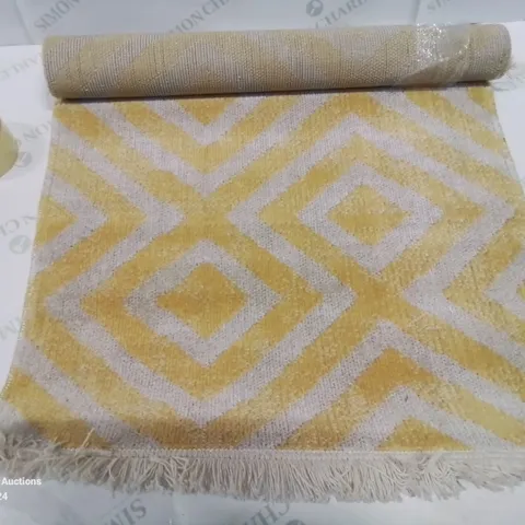 BRAND NEW PACO HOME 821 POCO YELLOW-WHITE 60X100CM RUG