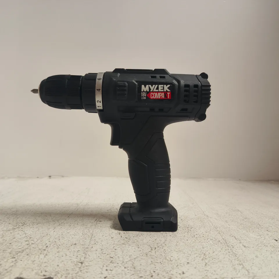 MYLEK COMPACT CORDLESS DRILL – 18V LI-ION, MODEL MYW09