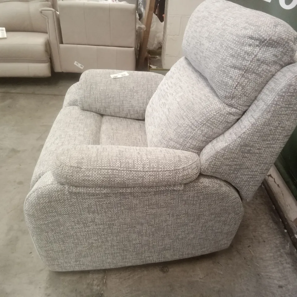 DESIGNER G PLAN MADE KINGSBURY ELECTRIC RECLINER CHAIR - REMCO LIGHT GREY FABRIC 