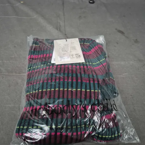 NOBODYS CHILD WOMEN'S STRIPED RIB KNIT MINI DRESS – UK XS