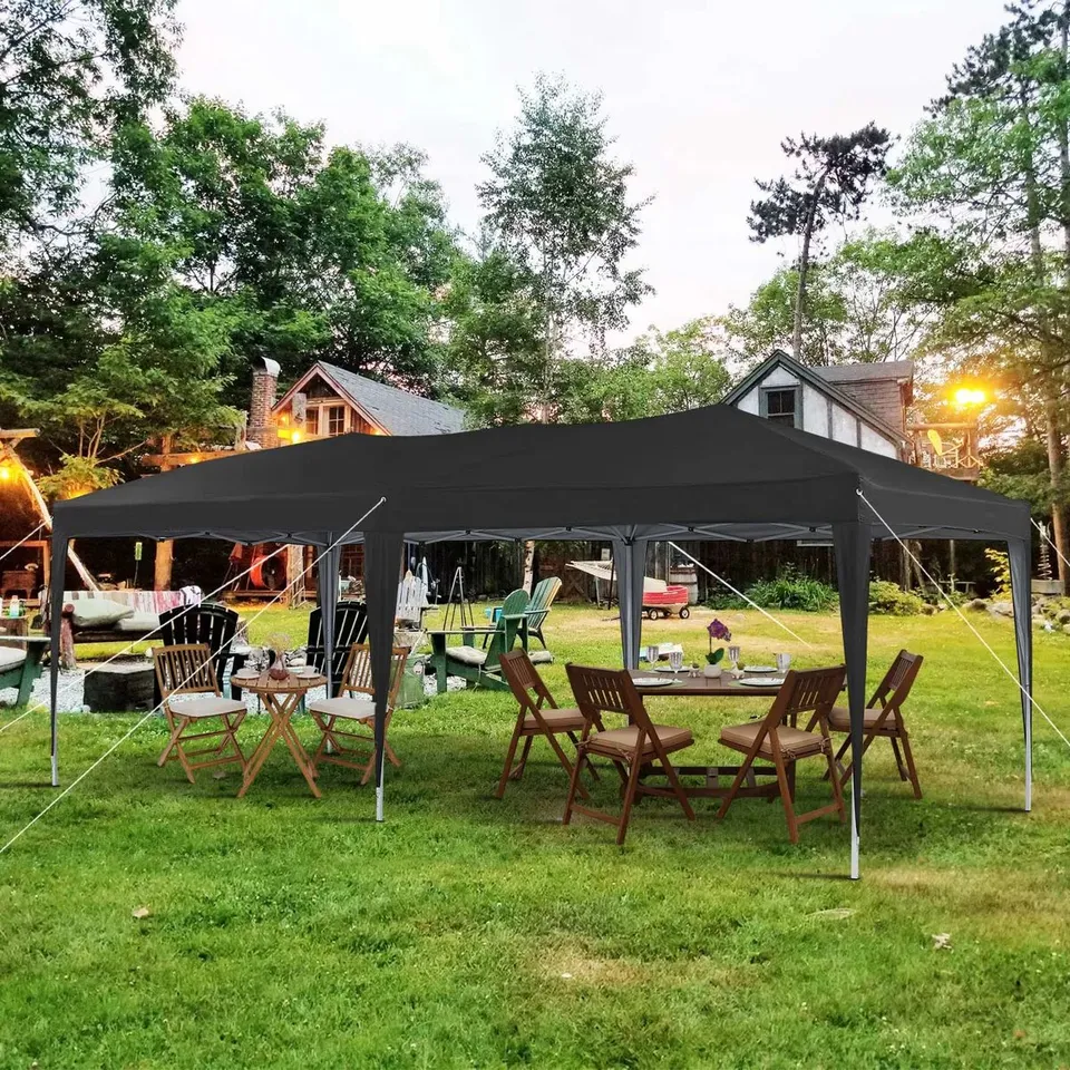 BOXED AZEN 3M×3M METAL POP UP GAZEBO 