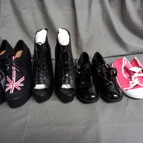 LARGE QUANTITY OF ASSORTED WOMENS SHOES IN VARIOUS SIZES, COLOURS AND STYLES