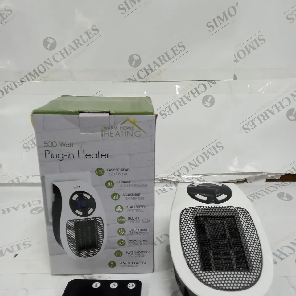 BOXED 500 WATT PLUG-IN HEATER