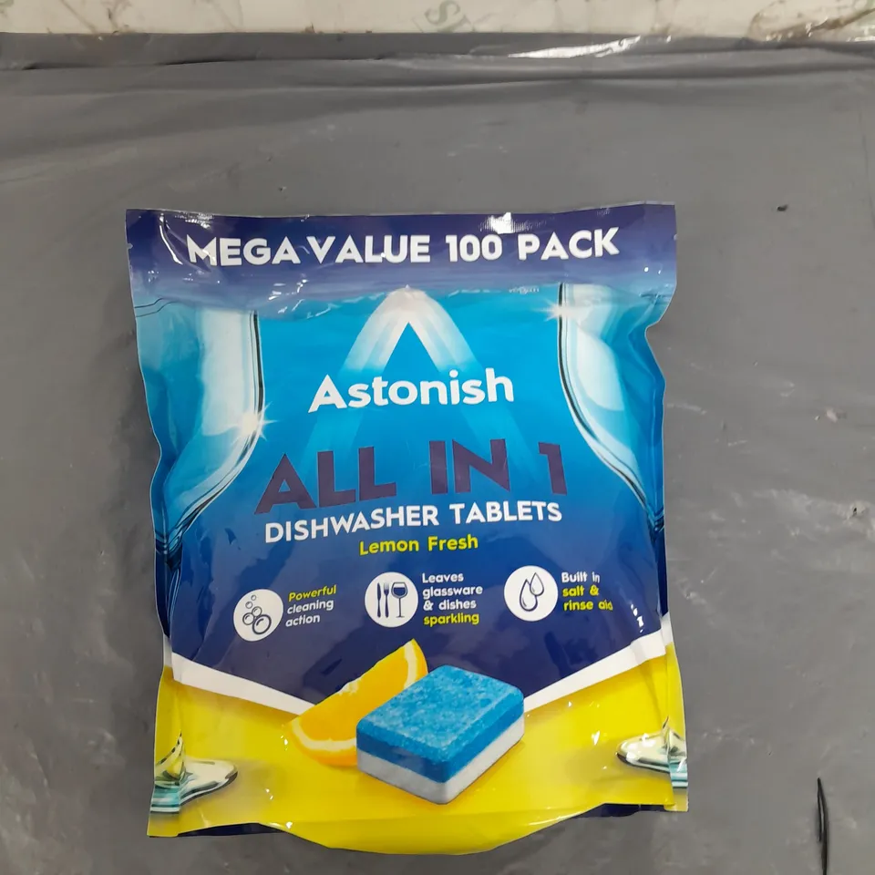 ASTONISH ALL IN 1 DISHWASHER TABLETS LEMON FRESH 100 PACK