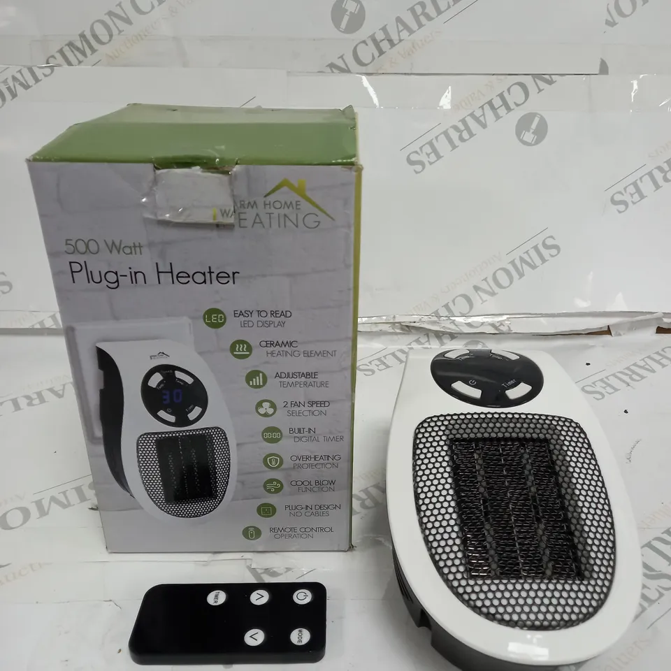 BOXED 500 WATT PLUG-IN HEATER