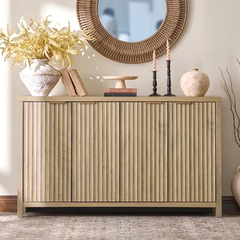 BOXED NICOLEE 141CM WIDE CREDENZA - SANDY OAK