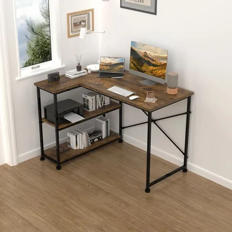 BOXED AMBUS 110 W L SHAPE COMPUTER DESK (1 BOX)
