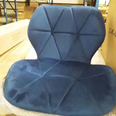 BOXED SET OF 2 UPHOLSTERED FABRIC BAR STOOLS  -BLUE (1 BOX)