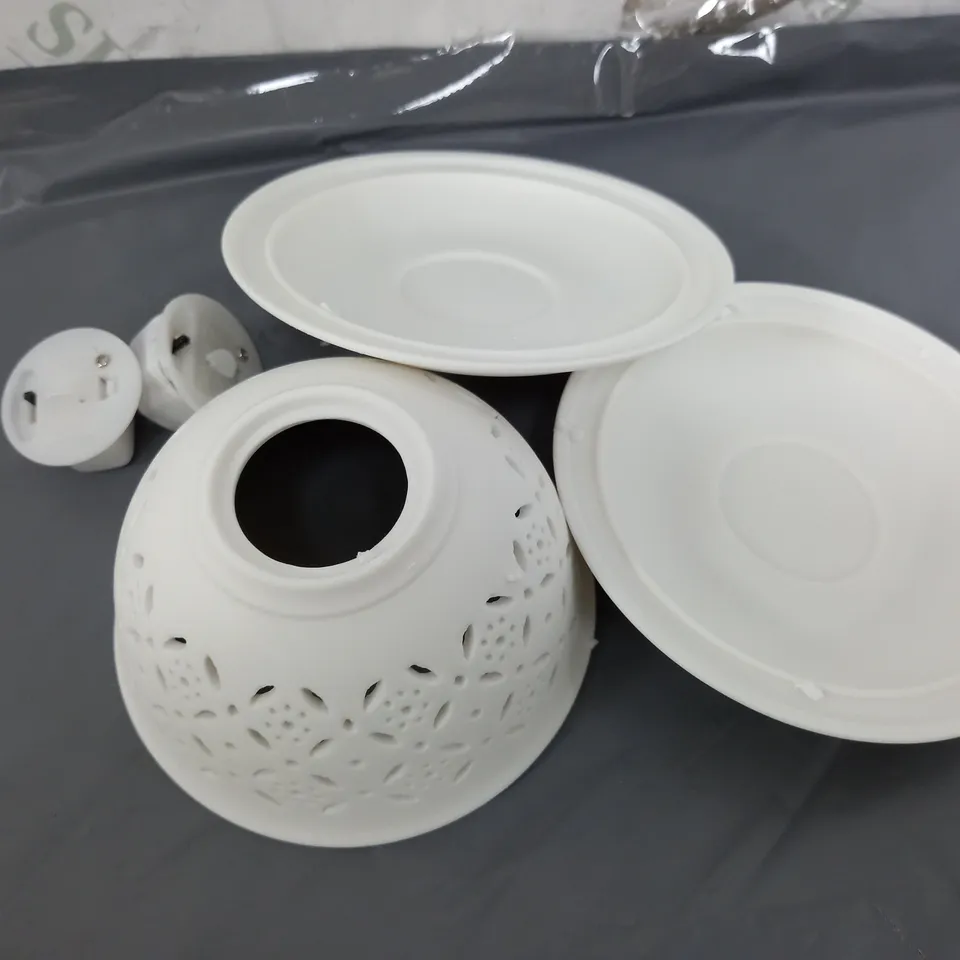 BOXED HOME REFLECTIONS PRE-LIT PORCELAIN LIGHT SHADE