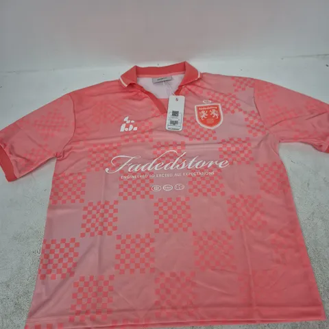 FADEDSTORE CROPPED FIT COLLARED JERSEY – PINK, SIZE M