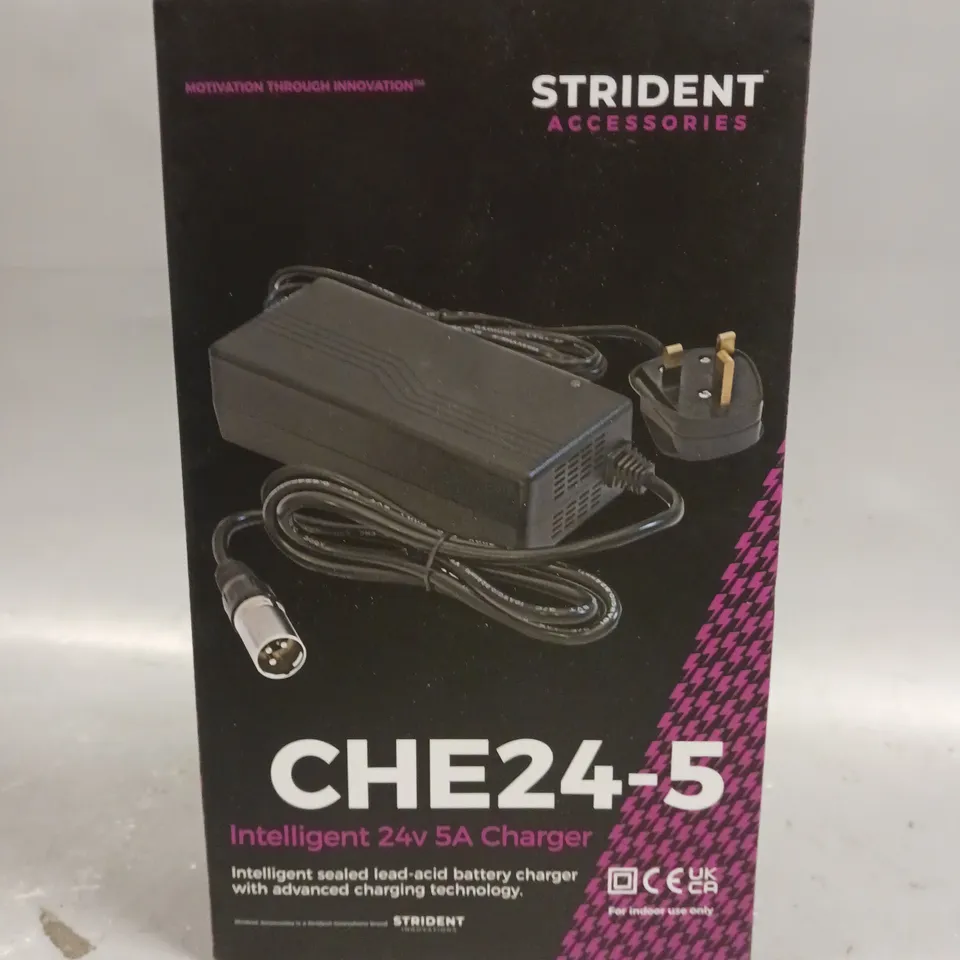 BOXED STRIDENT ACCESSORIES CHE24-5 24V 5A CHARGER 