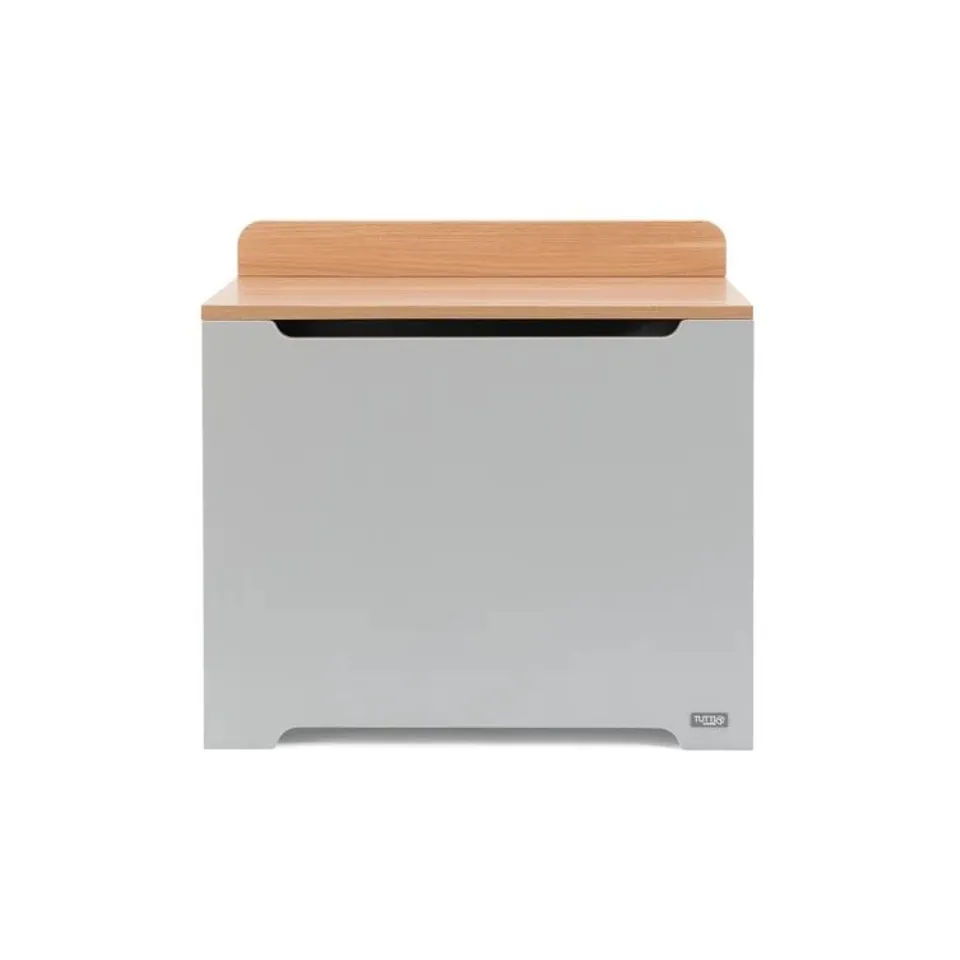 BOXED RIO TUTTI BAMBINI TOY BOX IN DOVE GREY & OAK (1 BOX)