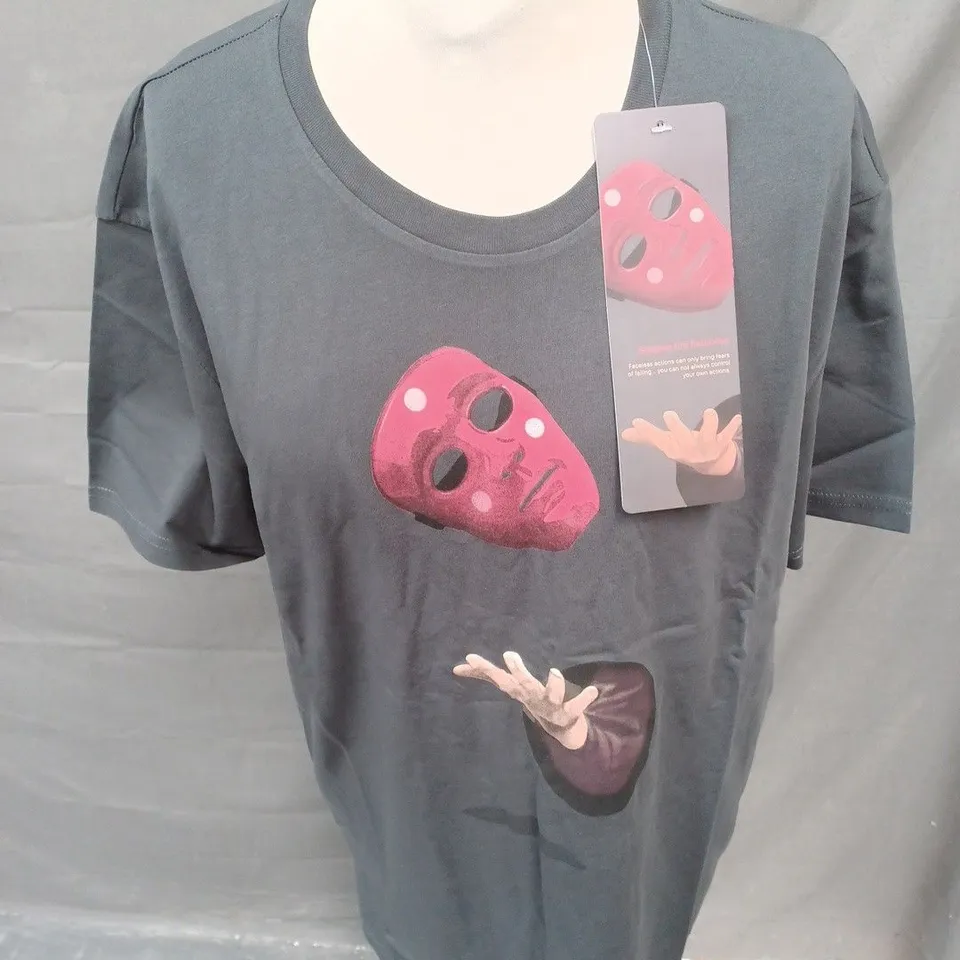 RAZA LONDON STAGING THE FACELESS GRAPHIC T-SHIRT SIZE XL