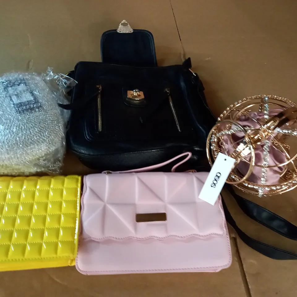 LOT OF 5 ASSORTED BAGS TO INCLUDE ASOS AND BOOHOO