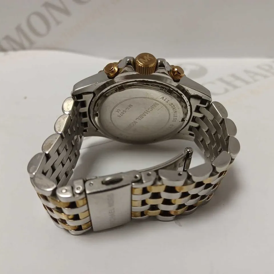 MICHAEL KORS TWO TONE TRIPLE DIAL WRISTWATCH 