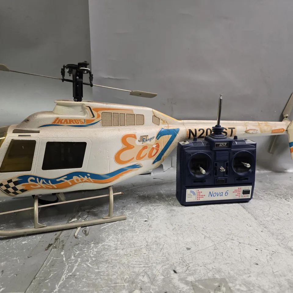 JET RANGER ECO 7 HELICOPTER SKY TAXI REMOTE CONTROLLED - COLLECTION ONLY