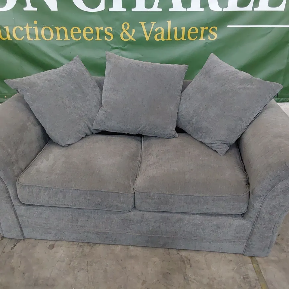 DESIGNER TWO SEATER SOFA WITH SCATTER CUSHIONS 