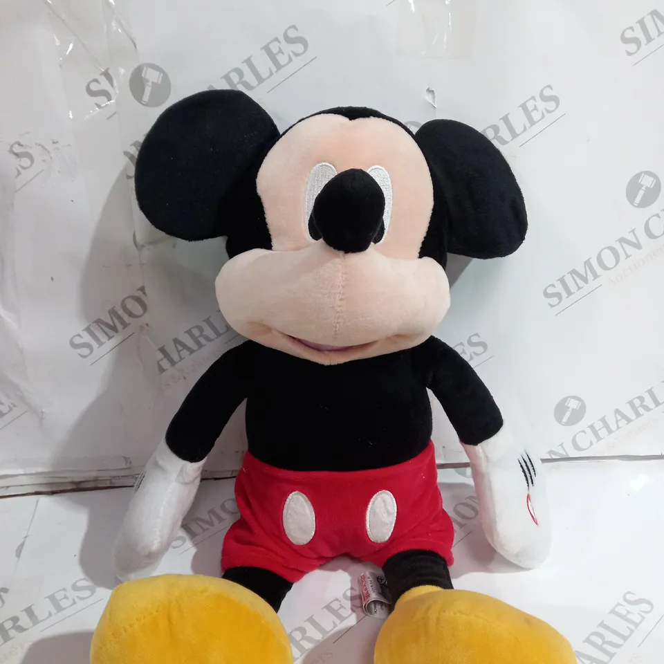 DISNEY MICKEY MOUSE PLUSHIE WITH LIGHT UP CHEEKS