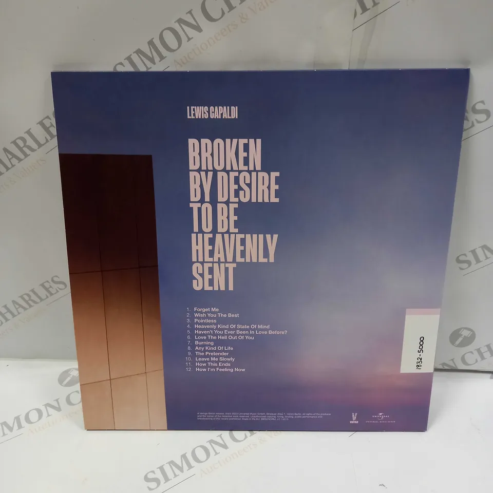 SLEEVED LEWIS CAPALDI BROKEN BY DESIRE TO BE HEAVENLY SENT VIYNL 