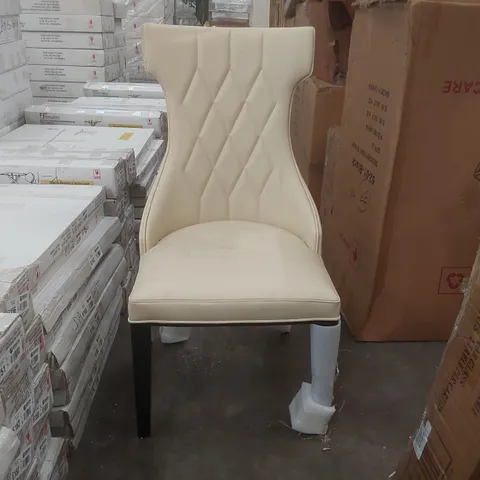 DESIGNER FAUX LEATHER UPHOLSTERED DINING CHAIR