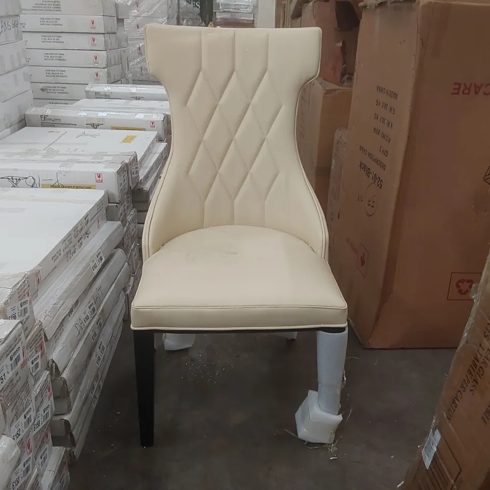DESIGNER FAUX LEATHER UPHOLSTERED DINING CHAIR