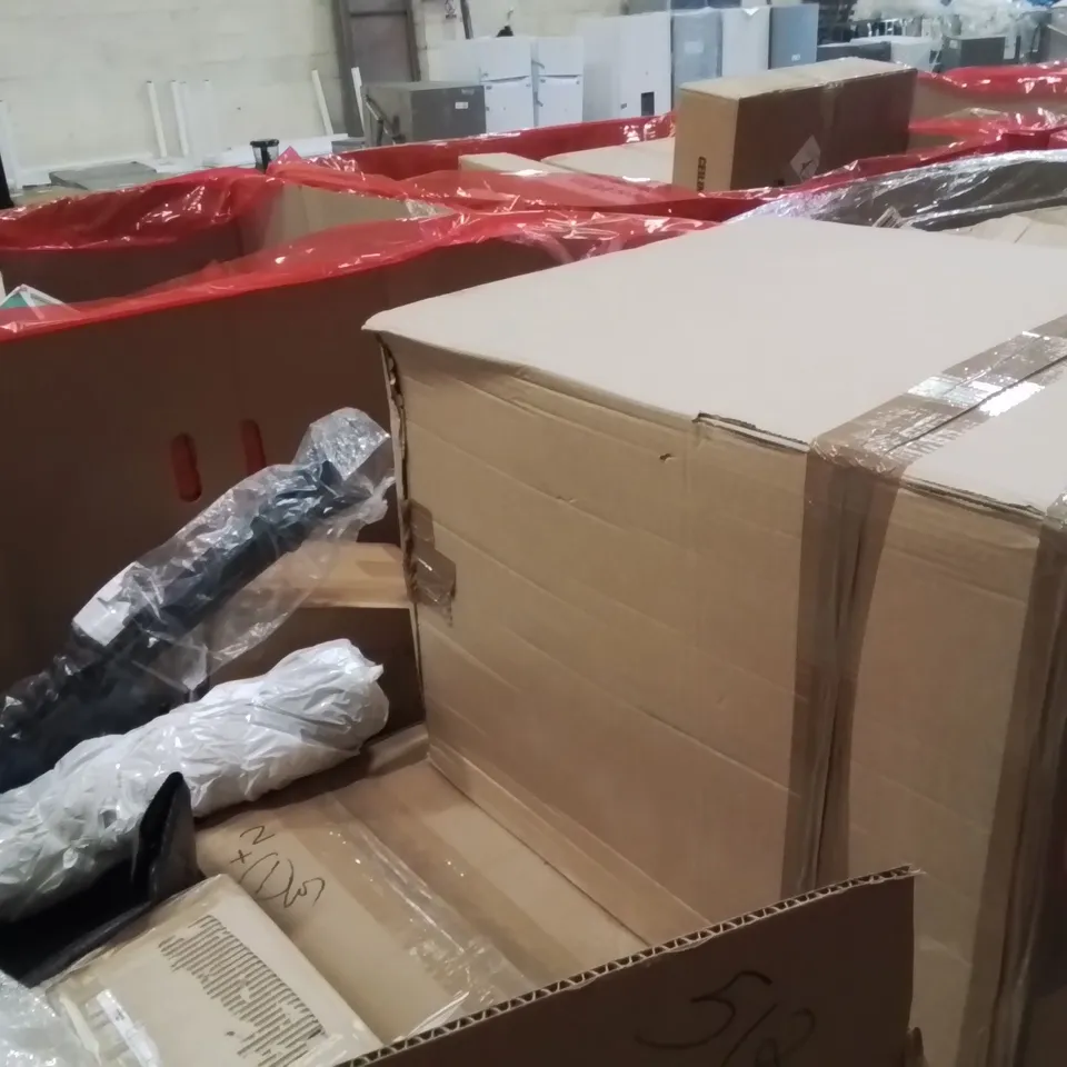 PALLET CONTAINING VARIOUS ASSORTED ITEMS TO INCLUDE:PICTURE FRAME, SHOE STORAGE BOXES, CAMERA DANCE MAT AND OTHER ASSORTED ITEMS...