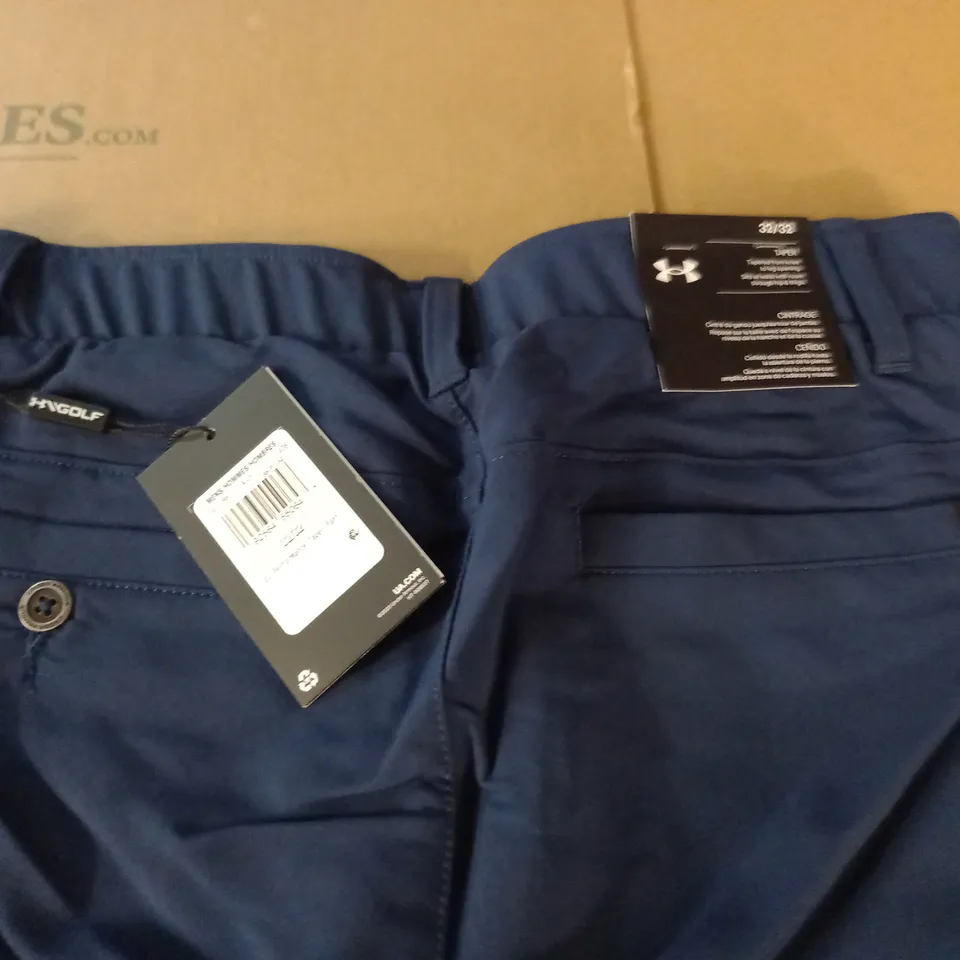 UNDER ARMOUR PERFORMANCE TAPER PANTS IN BLUE - 32/32