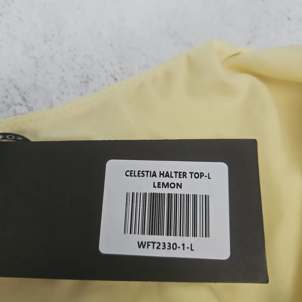 WHITE FOX CELESTIA HALTER TOP LEMON – UK L