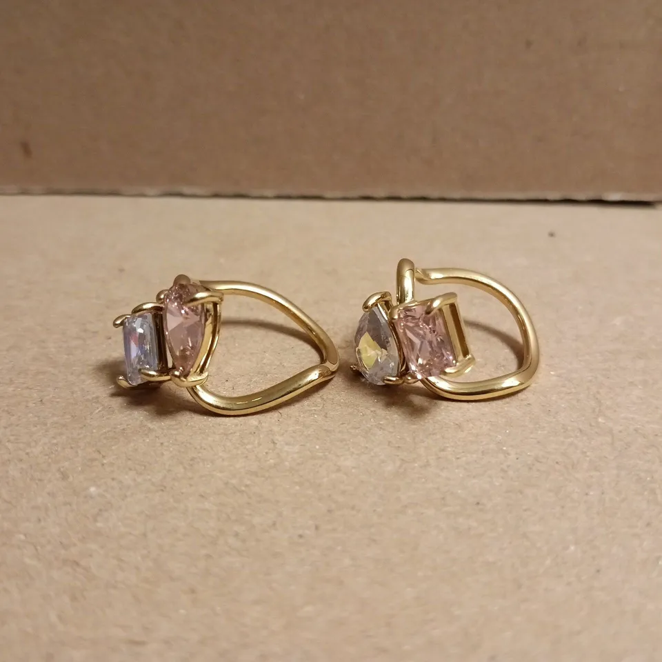 INDIGO LUNE GOLD-TONE RINGS WITH PINK AND PALE PURPLE GEMSTONES