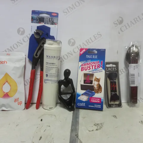 BOX OF APPROX 15 ASSORTED ITEMS TO INCLUDE - BLACK LACES -AIR UP PEACH - MAXBLUE PARAMOUNT PURITY ETC