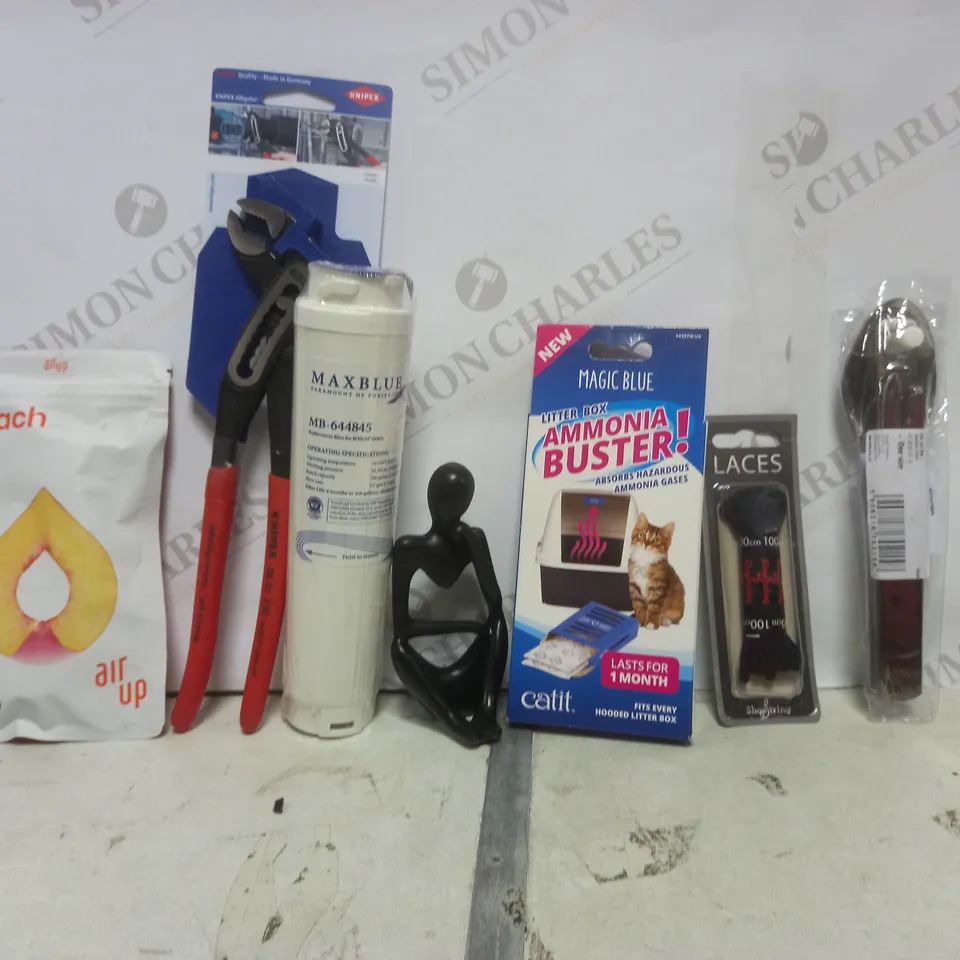 BOX OF APPROX 15 ASSORTED ITEMS TO INCLUDE - BLACK LACES -AIR UP PEACH - MAXBLUE PARAMOUNT PURITY ETC