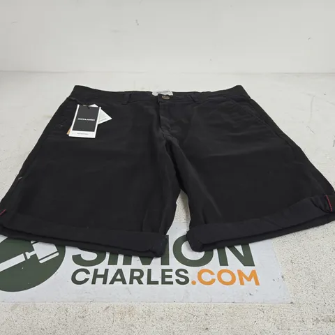 JACK & JONES BLACK SHORTS UK MEDIUM TAGGED