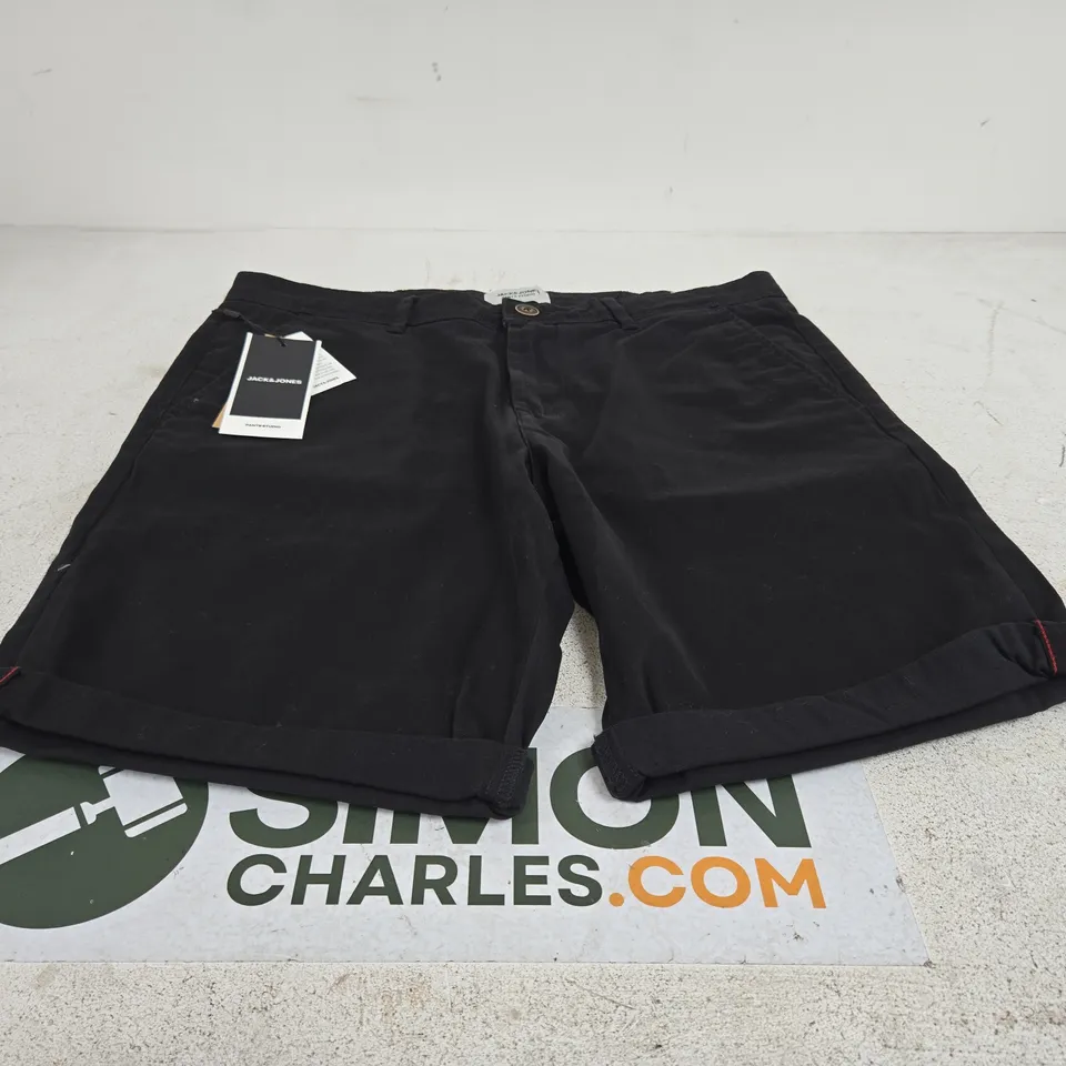 JACK & JONES BLACK SHORTS UK MEDIUM TAGGED