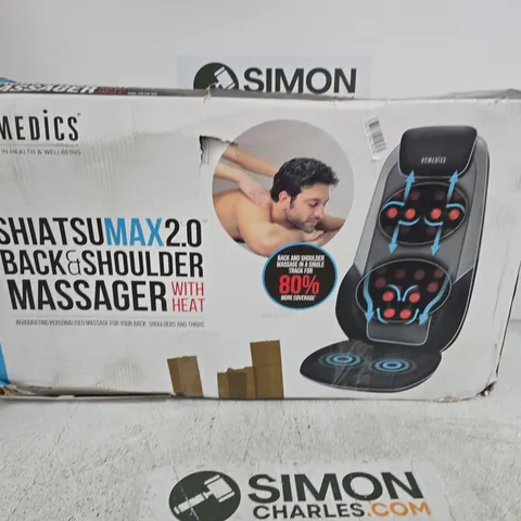 HOMEDICS SHIATSU MAX 2.0 BACK & SHOULDER MASSAGER (BOXED)