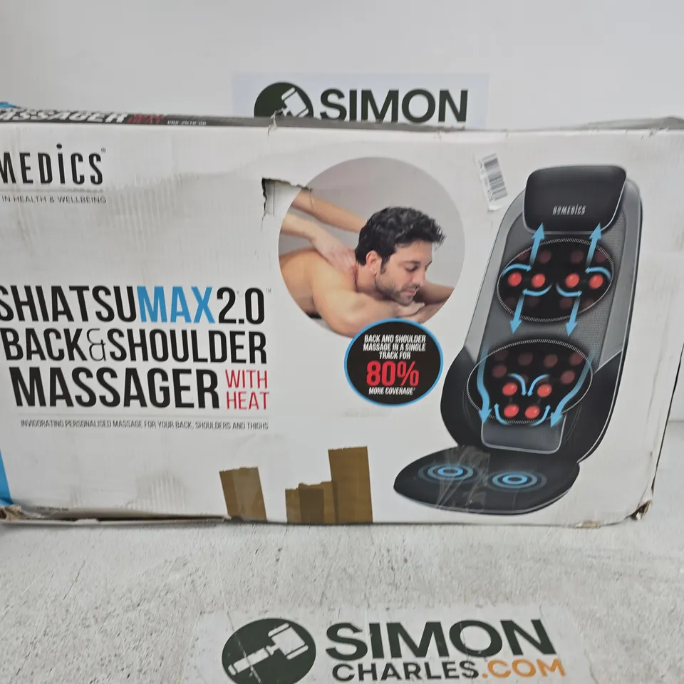 HOMEDICS SHIATSU MAX 2.0 BACK & SHOULDER MASSAGER (BOXED)